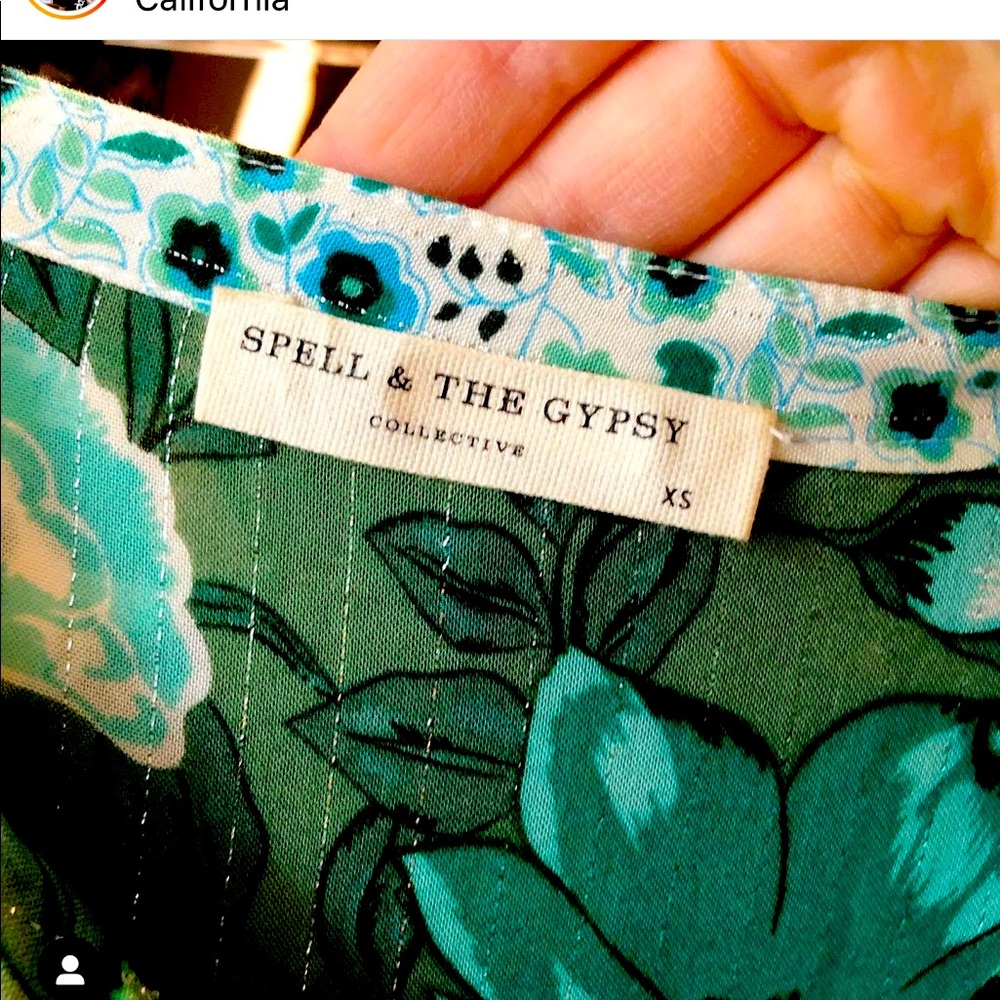 Spell & The gypsy Collective Winona Maxi Gown OG XS Perfect Condition! 💚💓 - Picture 2 of 2